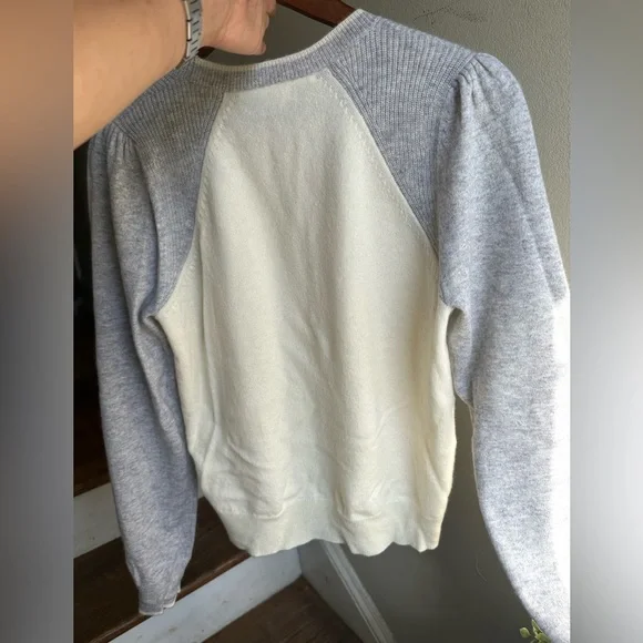 NWOT VERONICA BEARD 100% cashmere ALBERTINA Grey Sweater Jumper - Picture 4 of 5